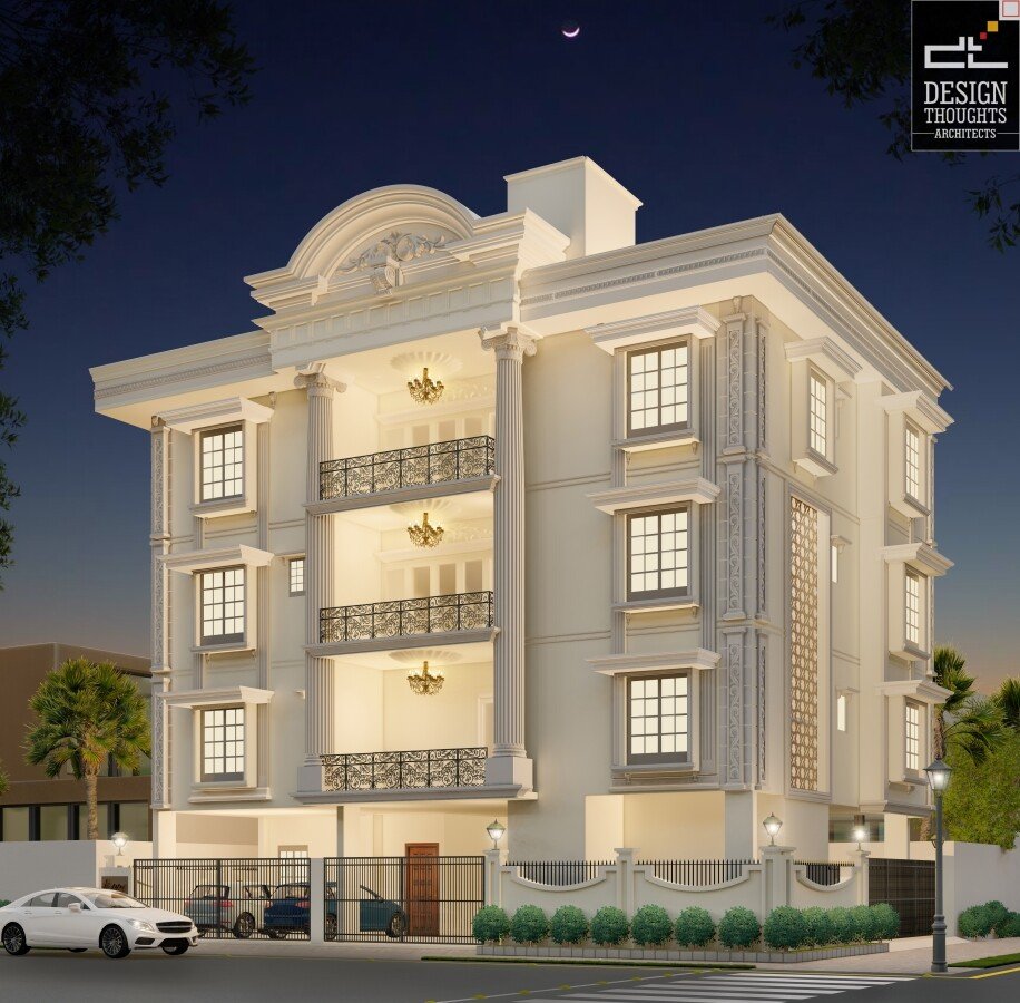 North-west-Corner-Elevation-design Mr. Bhaskar's Residence -Classic Elite Villa